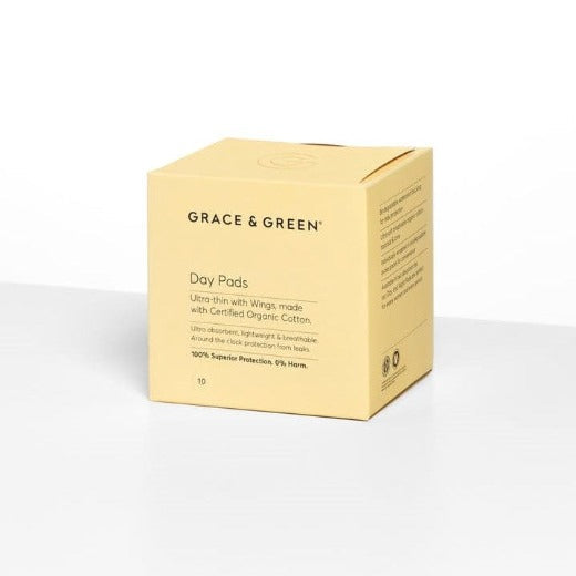 Bio Tagesbinden mit Flügel Grace & Green-Mymea-box