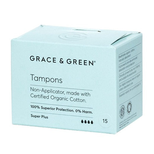 Bio Tampons Super Plus  Grace & Green-Mymea-box