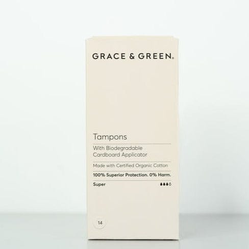 Bio Tampon Super mit Applikator  Grace & Green-Mymea-box